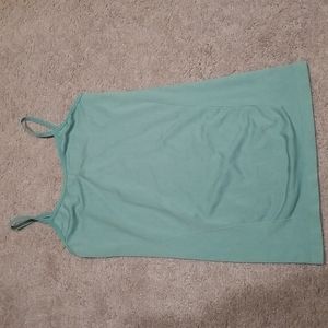 Small teal tank top.